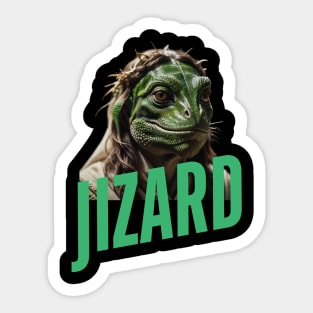 Lizard Jesus Sticker